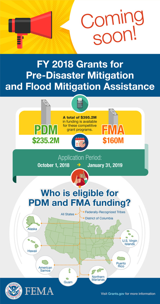 FEMA Overview of PDM and FMA Grants for 2018