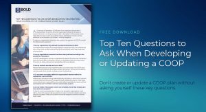 Top Ten Questions to Ask for COOP