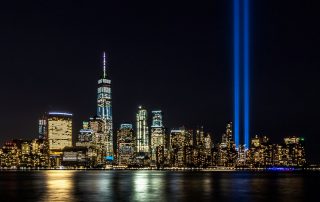 9/11 memorial lights