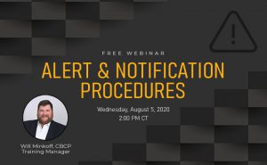 Webinar Wednesday Alert and Notification Procedures for Continuity